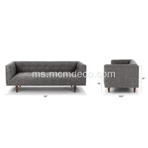 Perabot Moden Cirrus Briar Grey Fabric Sofa